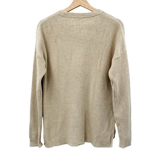 Madewell Wool Heather Fawn Thompson Pocket Sweater - Picture 4 of 6